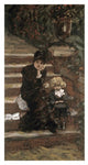 "Reverie in the Garden" Digital Paper Print by James Tissot, 17"x32"
