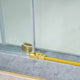 56"“60"Wx76" Frameless Sliding Shower Door With Clear Glass, Titanium Gold