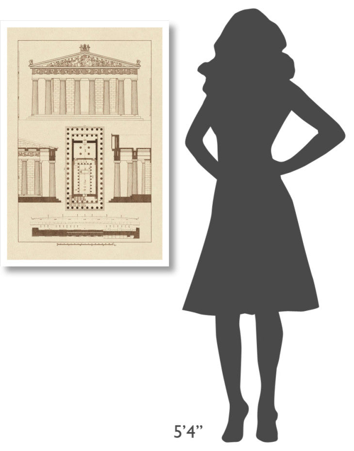 "The Parthenon at Athens" Digital Paper Print by J. Buhlmann, 26"x38"