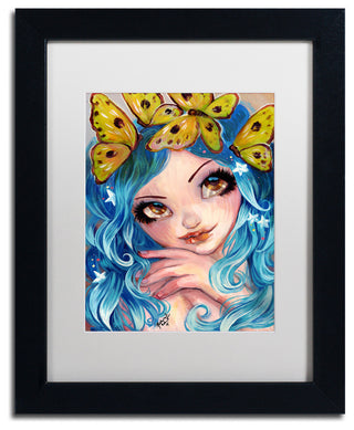 Natasha Wescoat 'Crown Of Butterflies' Art, Black Frame, White Mat, 11x14