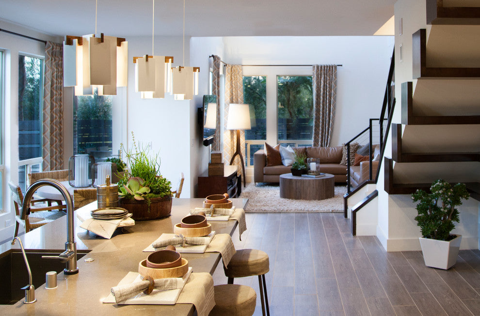 Salix LED Linear Pendant, Walnut