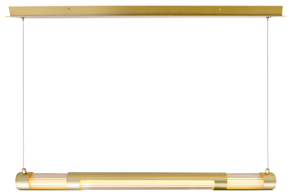 Neva 36 in LED Integrated Satin Gold Chandelier
