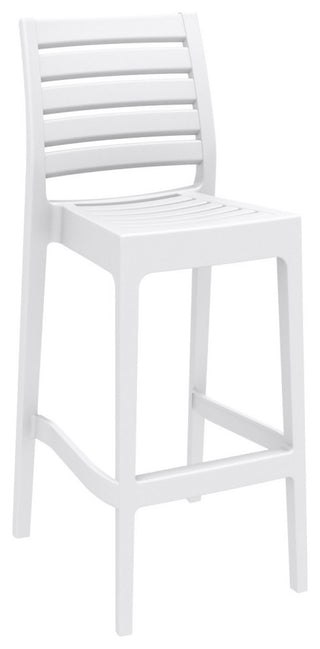 Sky Ares Square Bar Set With 2 Barstools White