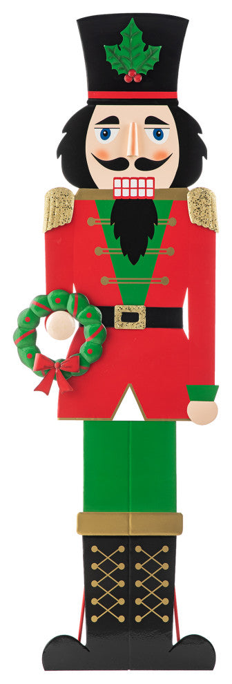 60"H Metal Nutcracker Porch Decor