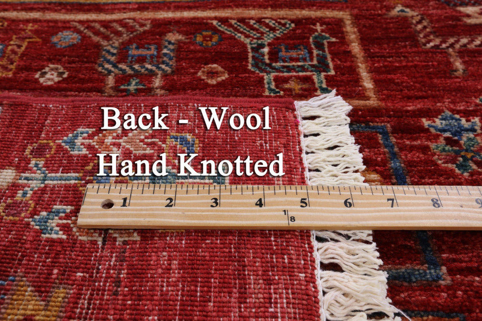 2' 5" X 6' 6" Tribal Persian Gabbeh Hand-Knotted Wool Runner Rug Q10474