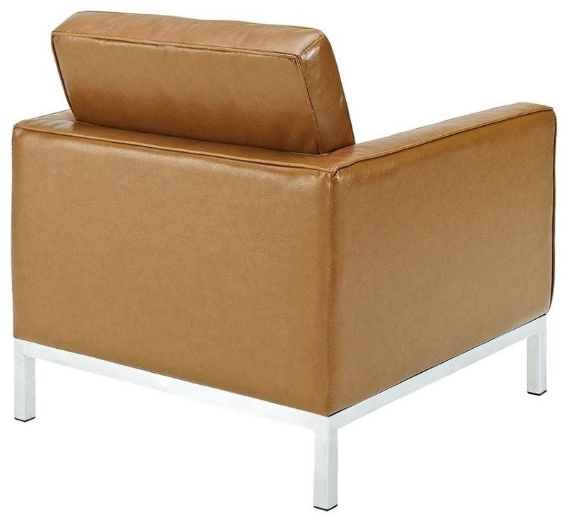 Modway Loft Leather Armchair, Tan