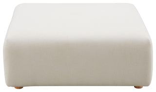 Hangover Cream Linen Ottoman - Cream