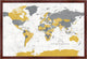 Push Pin Map, Framed, 24"x36" Inches, Dark Brown Frame