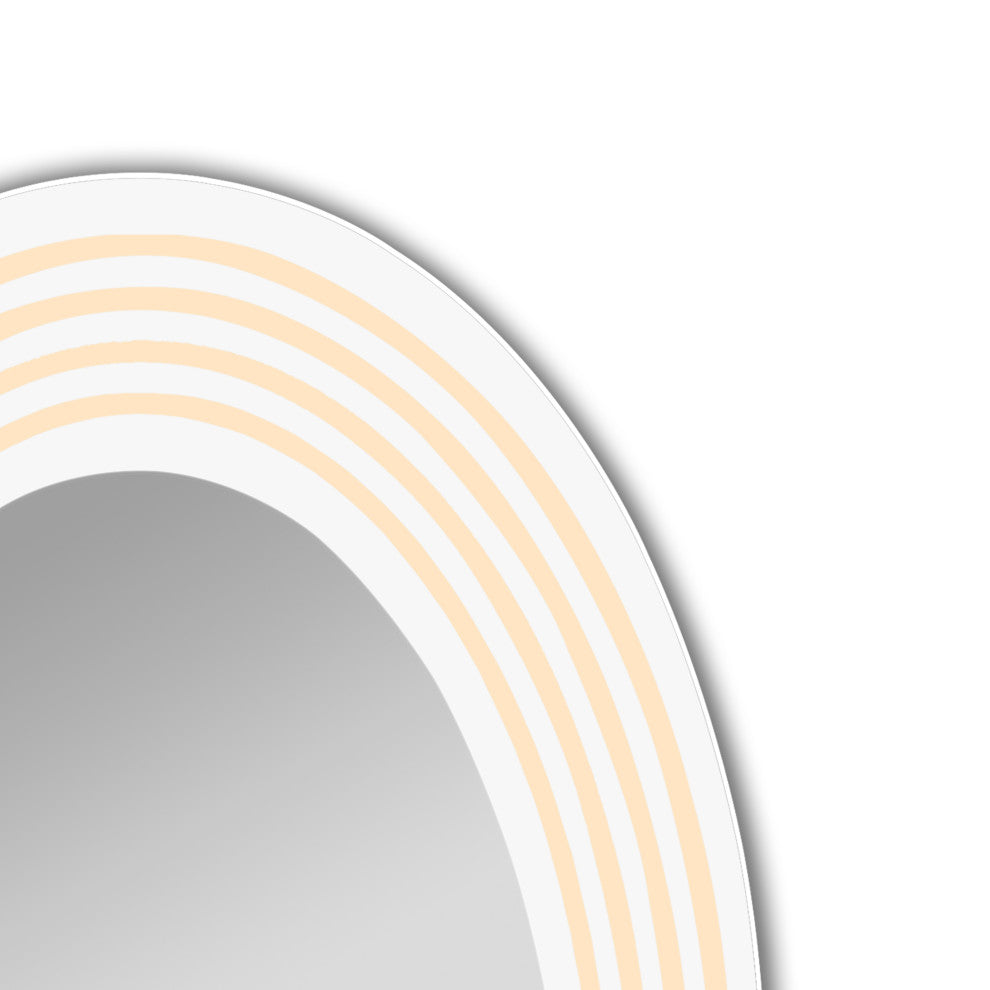 Luminosity Back Lit Oval Touchscreen Led Mirror 36" Height