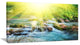"Water Cascade Under Shiny Sun" Modern Beach Canvas Art Print, 40"x20"
