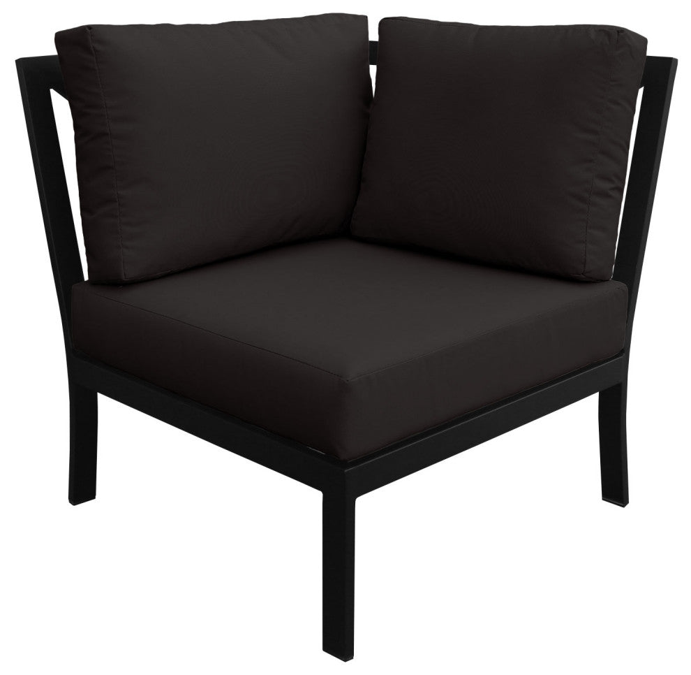 kathy ireland Madison Ave. 7 Piece Aluminum Patio Furniture Set 07c, Onyx