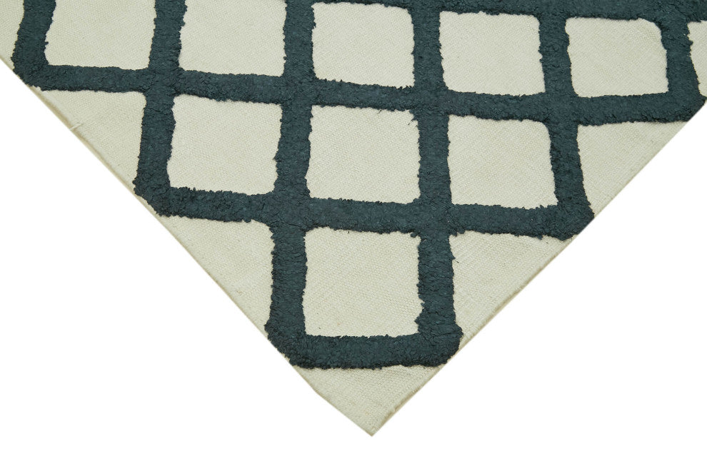 Rug N Carpet - Handmade Modern Design 8' 1'' x 10' 0'' Wool Unique Kilim Rug