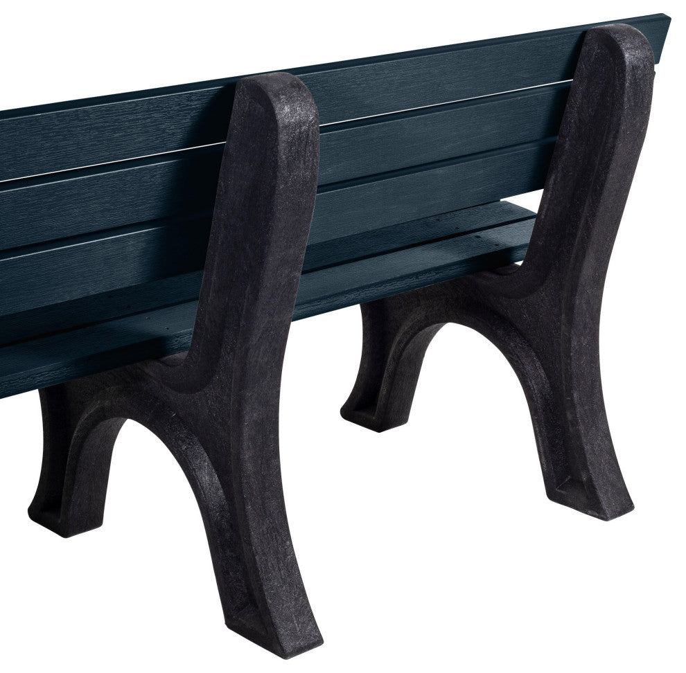 Aurora Traditional 6' Park Bench, Federal Blue