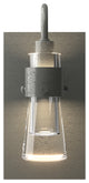 Erlenmeyer ADA Sconce, Natural Iron Finish, Clear Glass