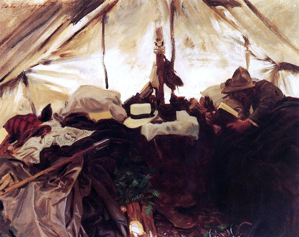 John Singer Sargent Inside a Tent in the Canadian Rockies Wall Decal