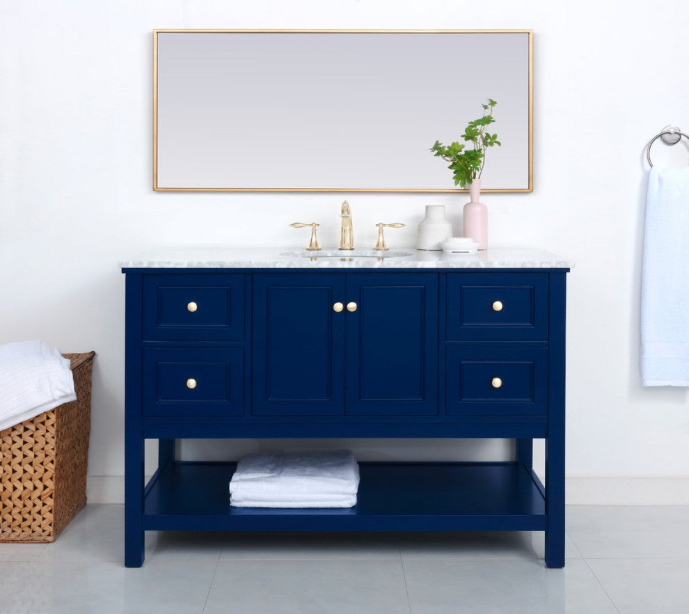 Matilda Single Bathroom Vanity, Blue, 48"