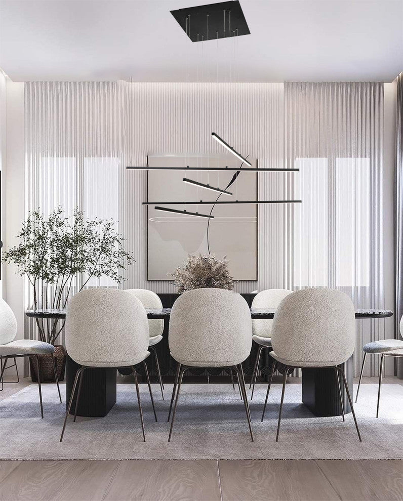 Black Linear Multi-Light Pendant