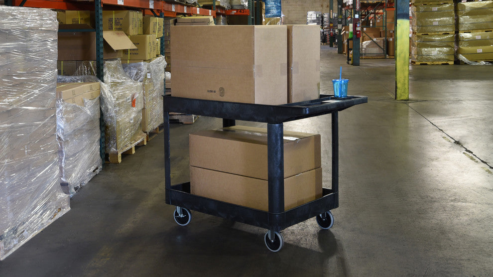 Luxor XLC11-B 2-Shelf Heavy Duty Utility cart