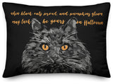 May Luck be yours on Halloween 14"x20" Throw Pillow