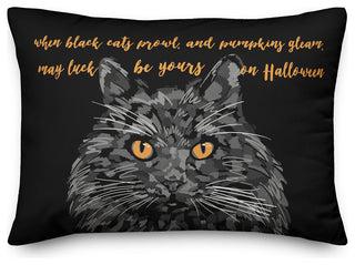 May Luck be yours on Halloween 14"x20" Throw Pillow