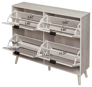 Gewnee Freestanding Modern Shoe Storage Cabinet, White