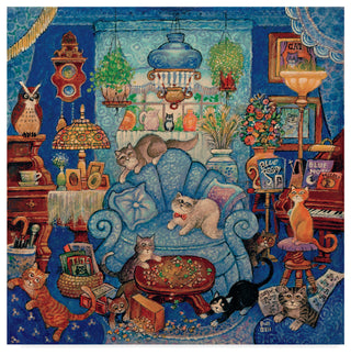"Domestic Cats" by Bill Bell, Canvas Art