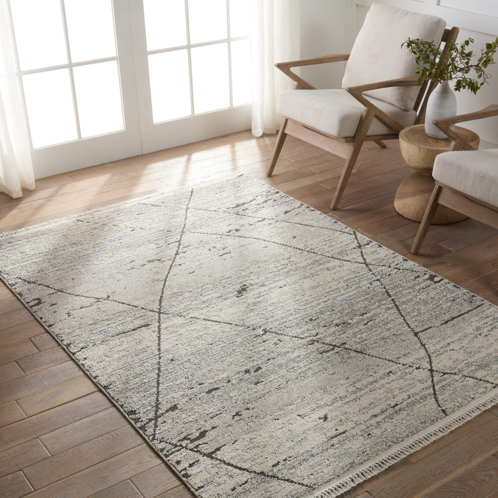 Jaipur Living Imani Trellis Gray/ White Area Rug 8'X10'