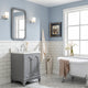 24" Wide Cashmere Gray Single Sink Quartz Carrara Bathroom Vanity
