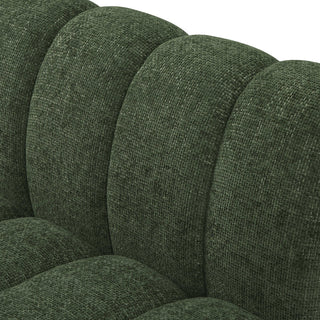 Quinn Chenille Upholstered 4-Piece L-Shaped Modular Sectional, Green
