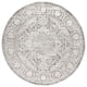 Modern Persian Vintage Medallion Area Rug, Gray, 9' Round