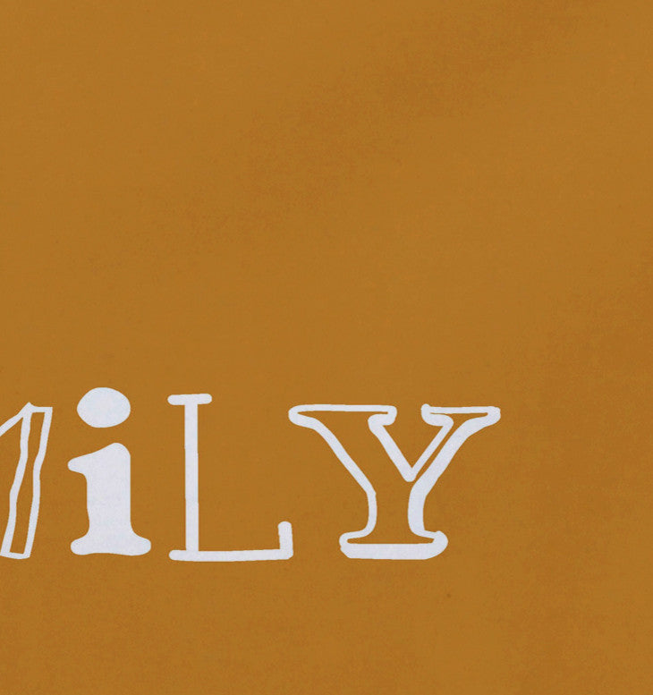 18"x14" Family, Word Print Placemat, Gold, Set of 4