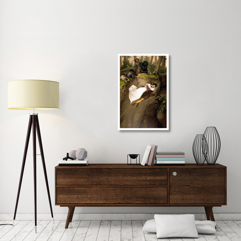 "Leap from the Rock" Print by Julius Schnorr von Carolsfeld, 25"x38"