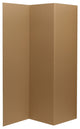 6'' Tall Brown Cardboard Room Divider 3 Panel