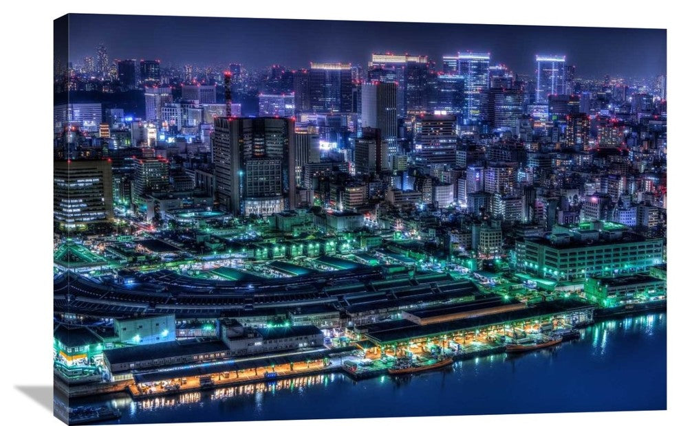 "Tokyo" Stretched Canvas Giclee by Tomoshi Hara, 36x24"