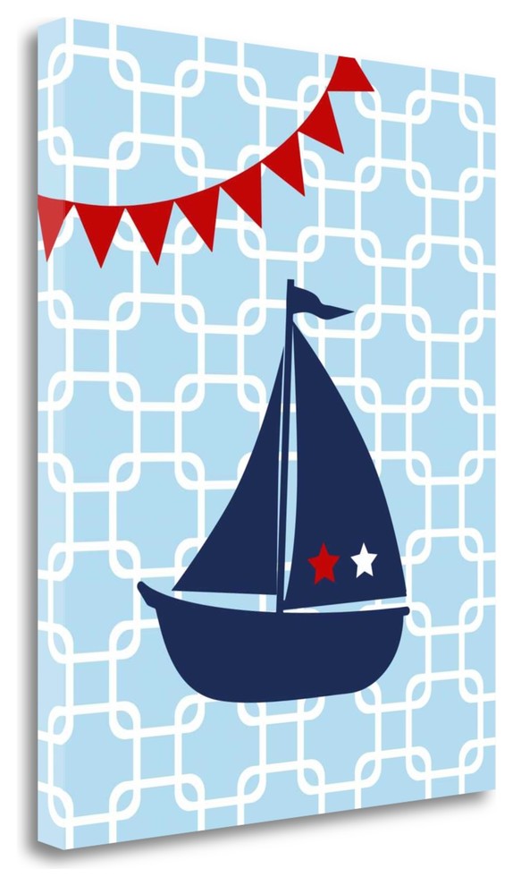 "Sailboat Chain Boy" By Tamara Robinson, Giclee Print on Gallery Wrap Canvas