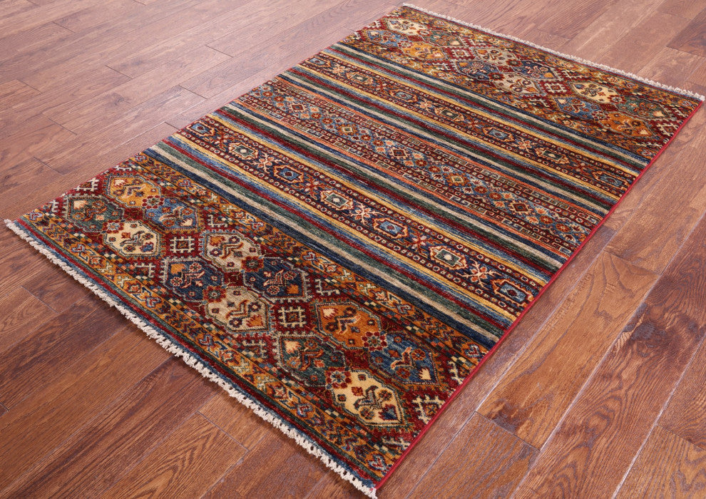Khorjin Super Kazak Handmade Rug 3' 5" X 5' 0" Q5403