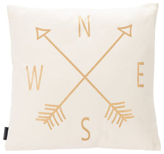 Safavieh Compass Pillow Beige/Gold 18" X 18"
