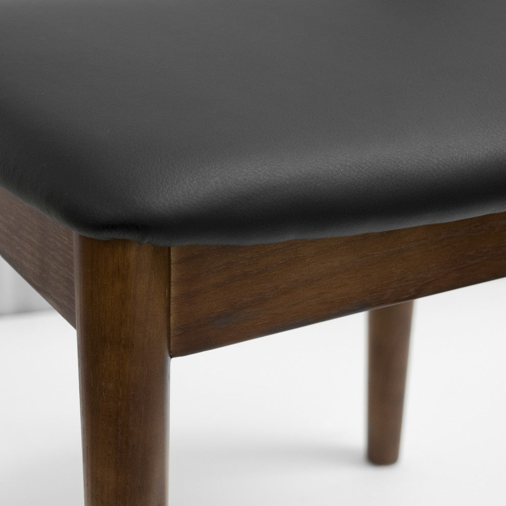 Mod Made Solid Wood Mid Century Modern Dining Chair, Walnut