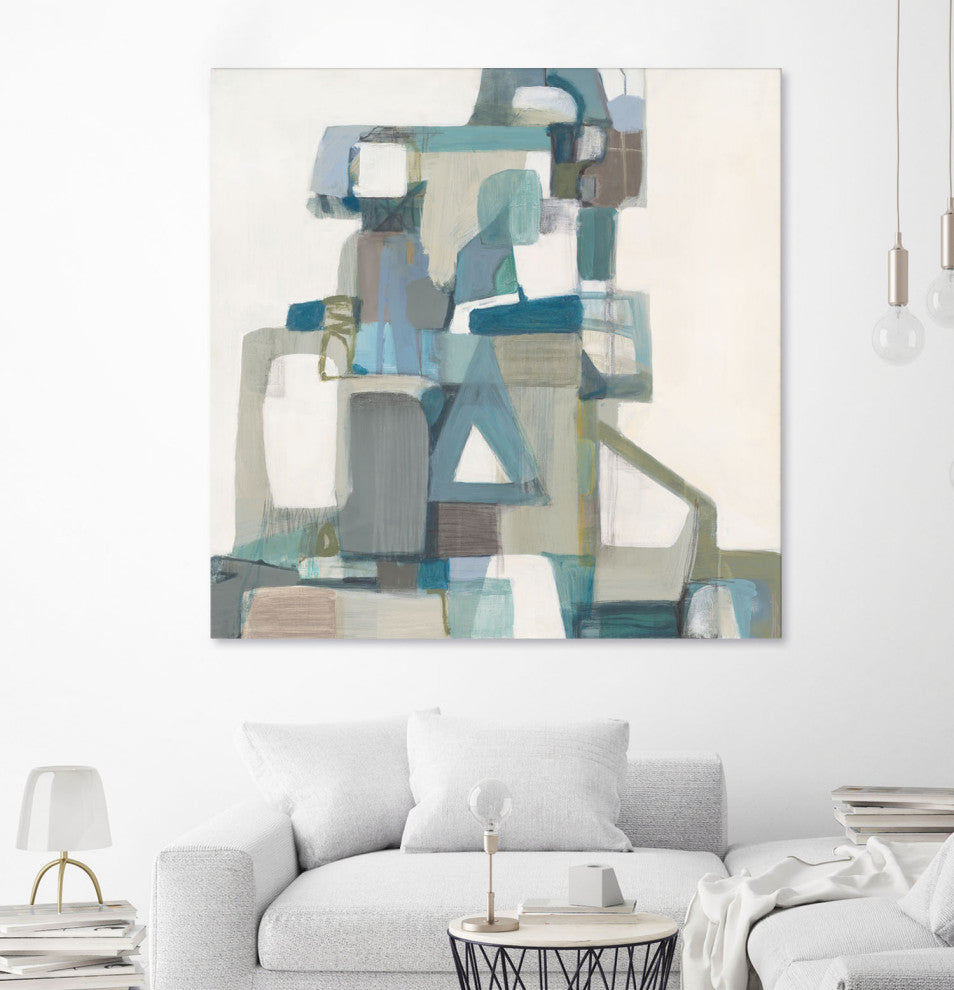Modern Pyramid - 72 x 72 by Terri Burris