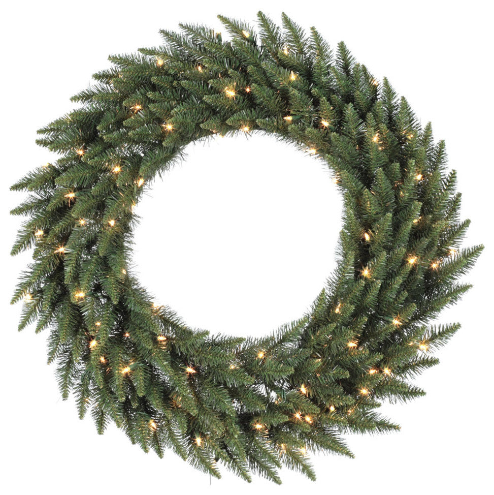 Vickerman Camdon Fir Wreath, 120", Warm White LED Lights