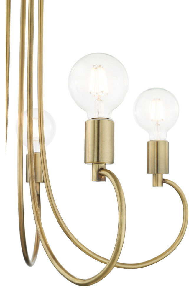 Livex Lighting Bari 5 Light Antique Brass Chandelier