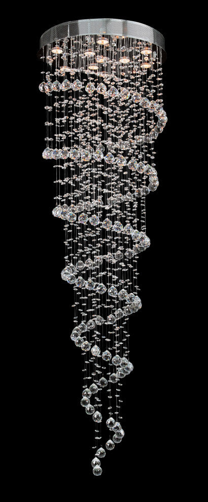 Artistry Lighting Galaxy Spiral Crystal Chandelier, 24x72