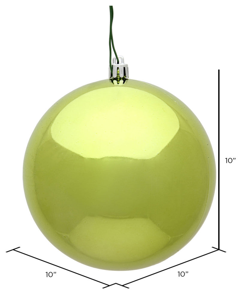 Vickerman 10" Lime Shiny Ball Ornament