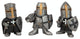Medieval Crusader Knights of the Gothic Realm Statues, 3-Piece Set