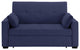 Nantucket Pull-Out Chenille Sleeper Sofa With Accent Pillows, Navy, Twin