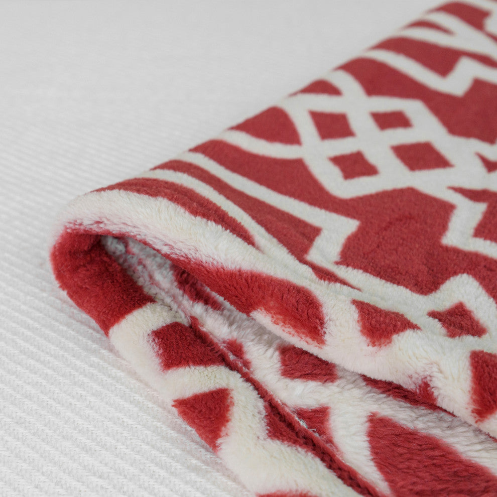 Carteret Throw Blanket, Rosewood