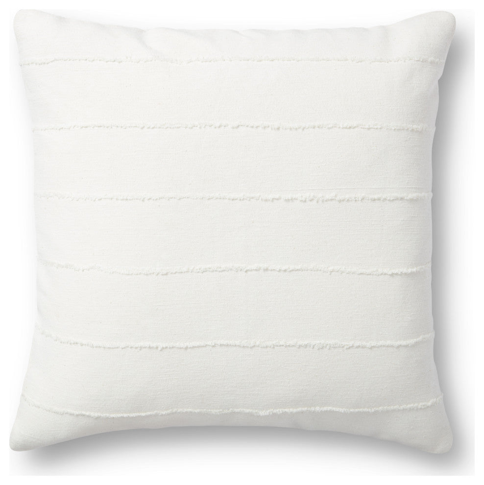 Jean Stoffer x Loloi Julia Ivory 18'' x 18'' Pillow Cover Only