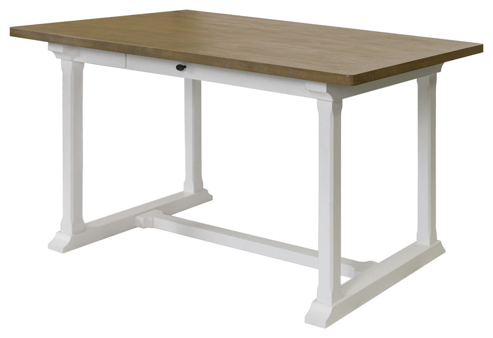 Modern Wood Counter Height Kitchen Dining Table, Brown