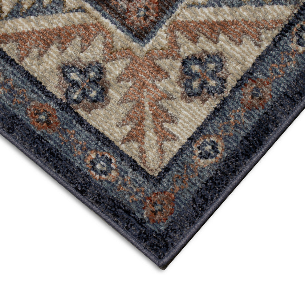 Ariana Floral Medallion Indoor Rug Blue 6'6"x9'4"