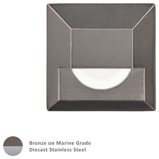 WAC Lighting LED 12V Square Step And Wall Light, Bronzed Stainless Steel